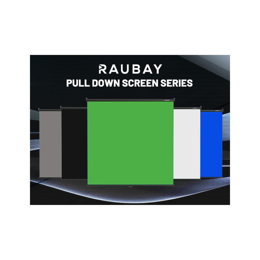 RAUBAY 6.7′ x 7.2′ Pull Down Green Screen
