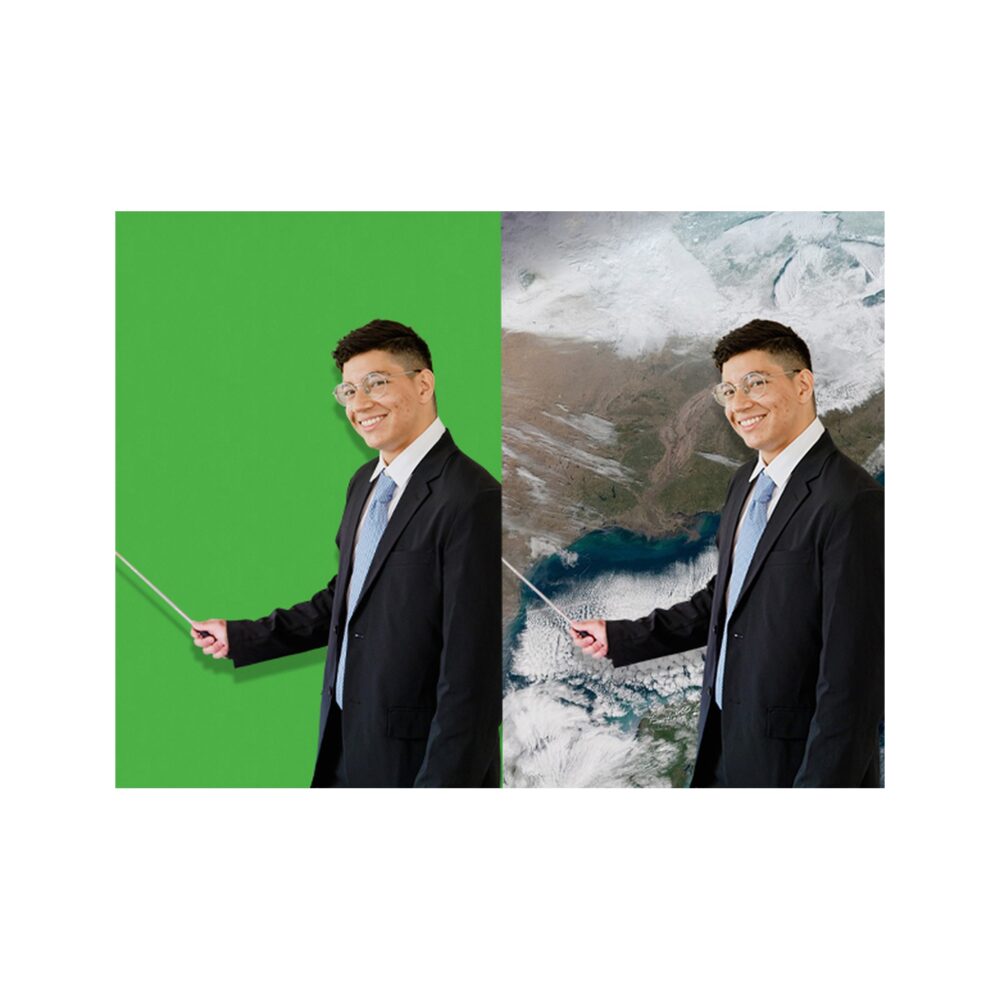 RAUBAY 6.7′ x 7.2′ Pull Down Green Screen