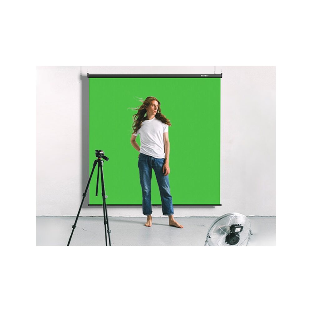 RAUBAY 6.7′ x 7.2′ Pull Down Green Screen