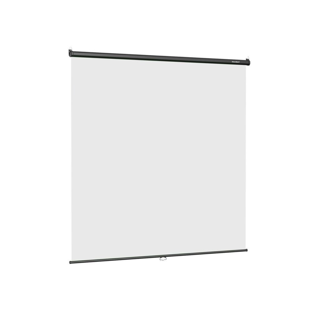 RAUBAY 6.7′ x 7.2′ Pull Down White Screen