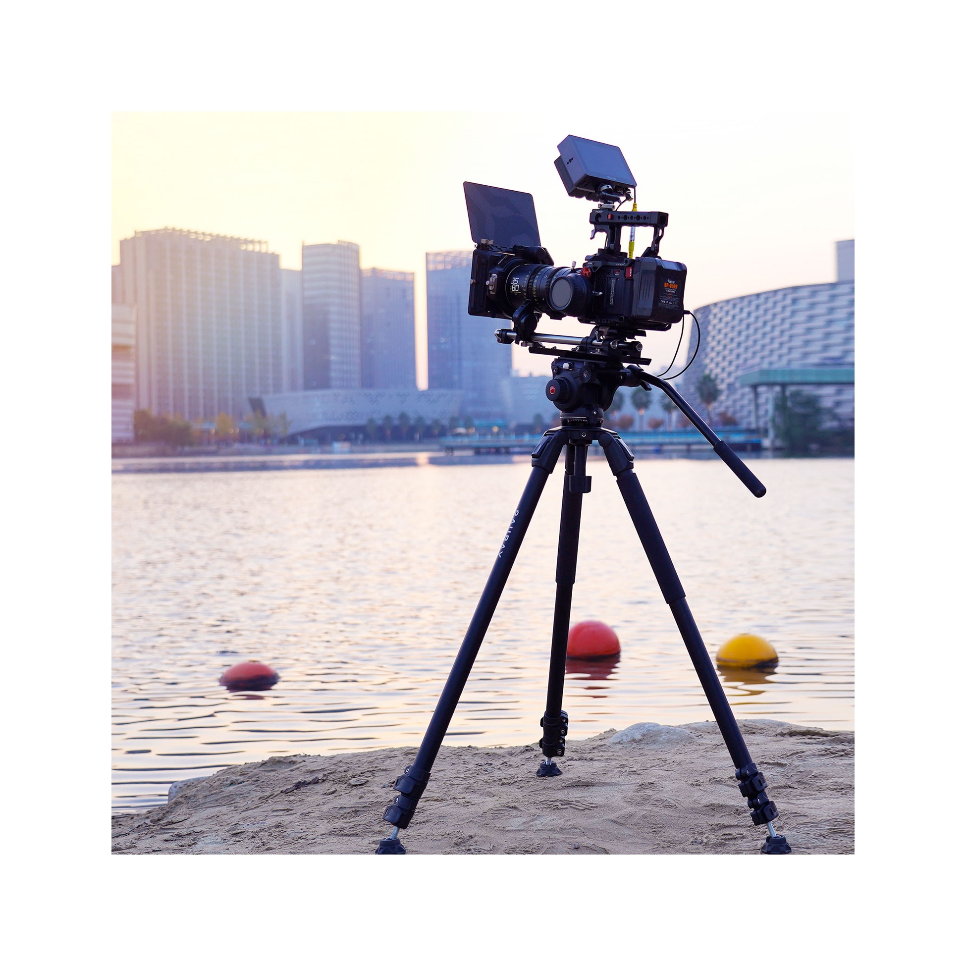 RAUBAY 70.8″ Fluid Head Video Tripod DV-3