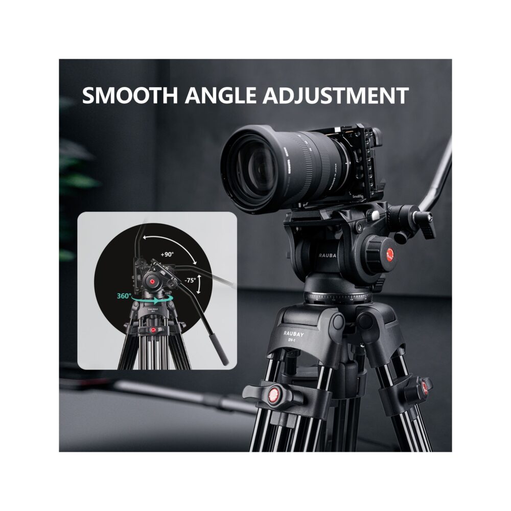 RAUBAY 70.8" Professional Heavy Duty Video Camera Tripod DV-1