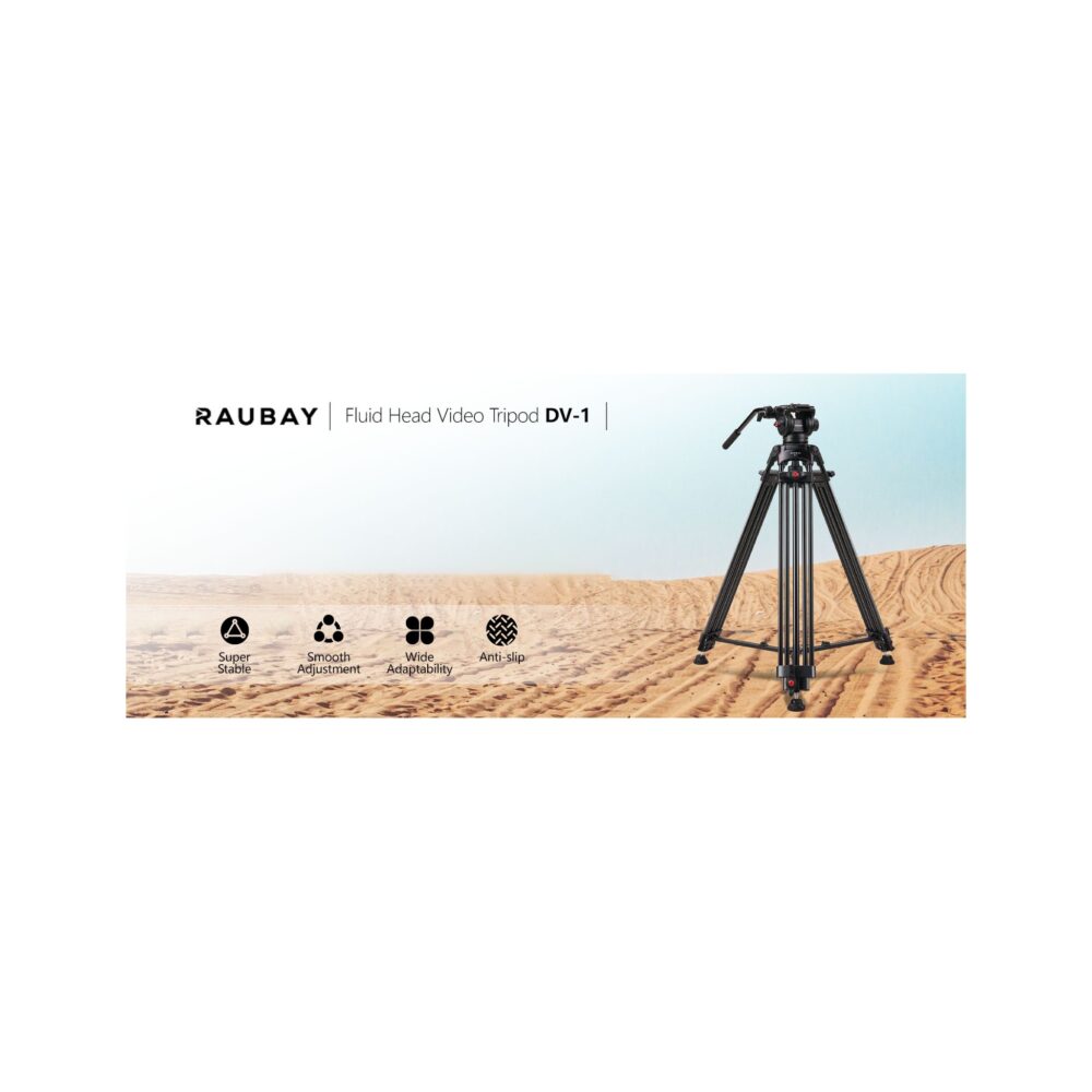 RAUBAY 70.8" Professional Heavy Duty Video Camera Tripod DV-1