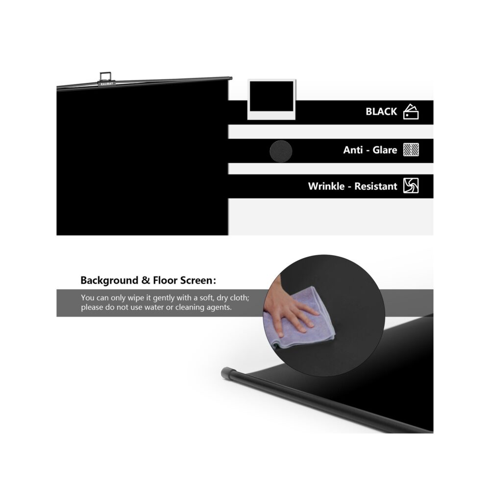 RAUBAY Collapsible Black Screen - FloorFlex™