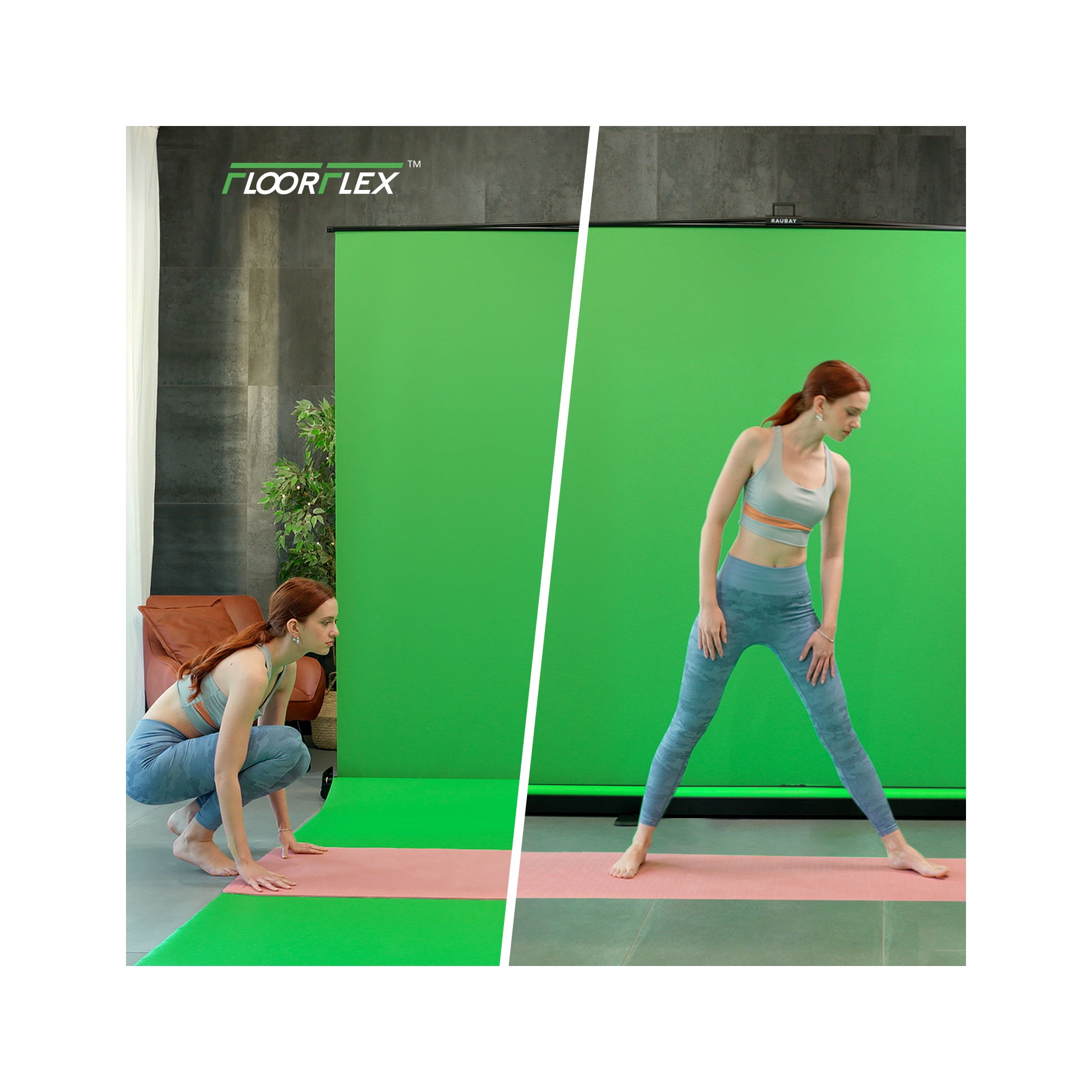 RAUBAY Collapsible Green Screen - FloorFlex™