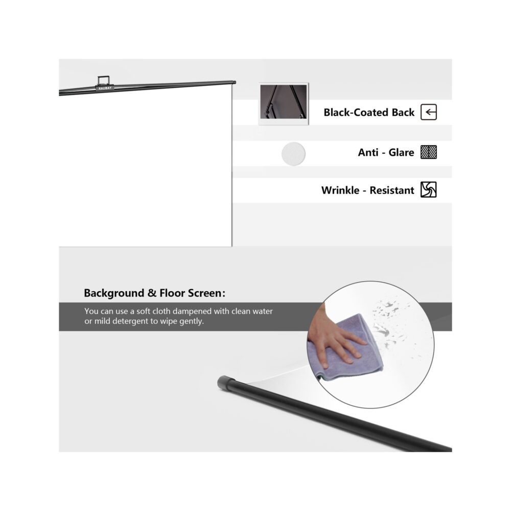 RAUBAY Collapsible White Screen - FloorFlex™