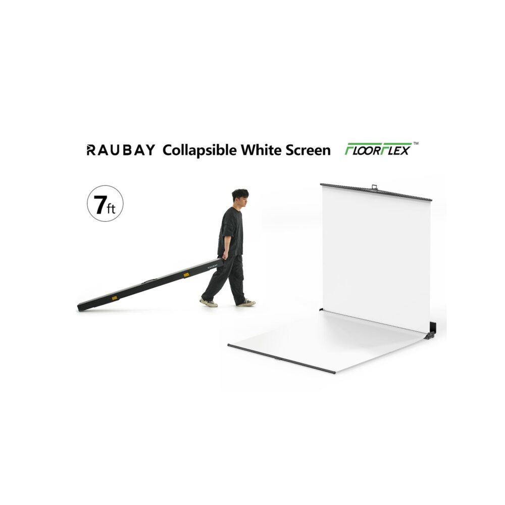 RAUBAY Collapsible White Screen - FloorFlex™