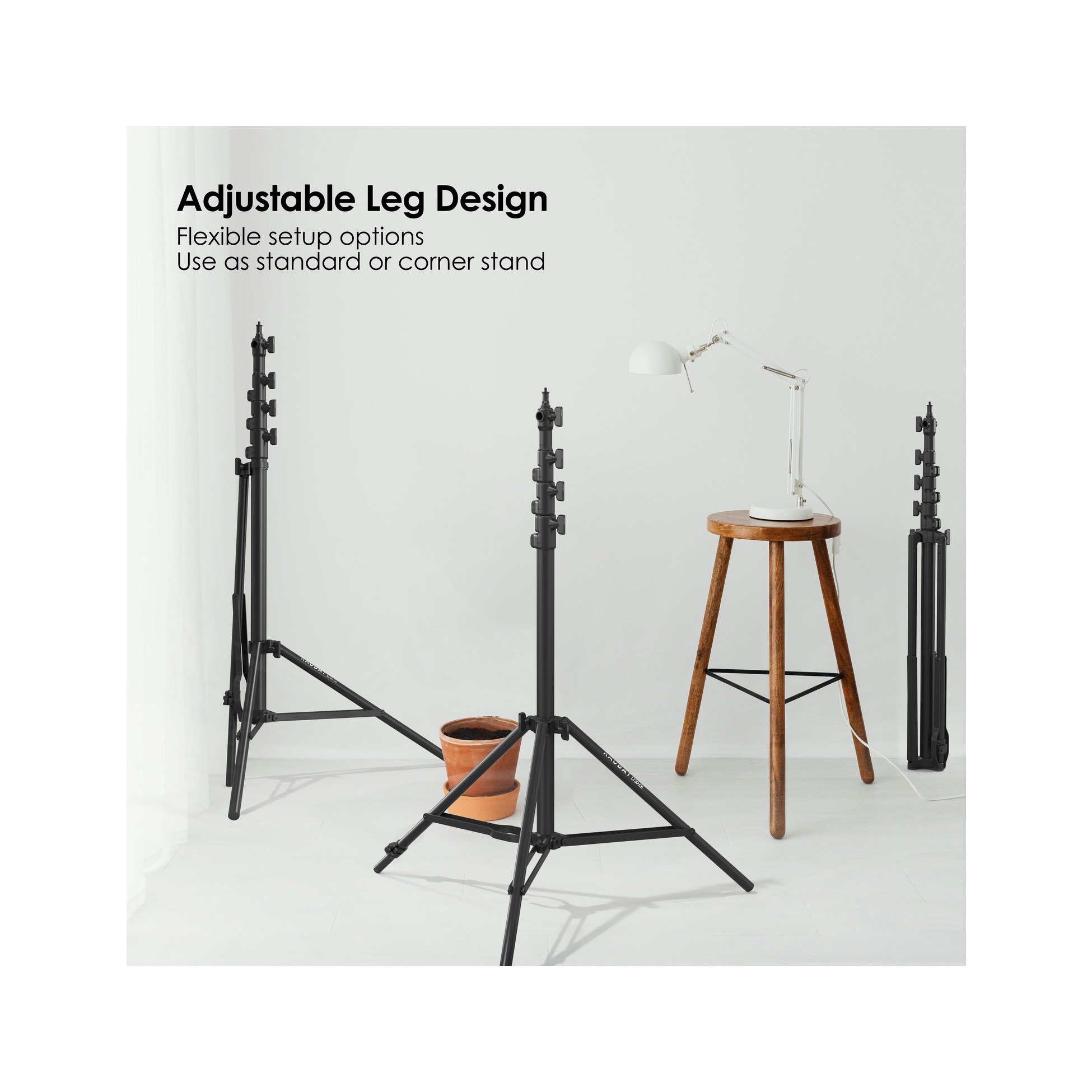 RAUBAY LT30 Black Light Stand - Corner Version