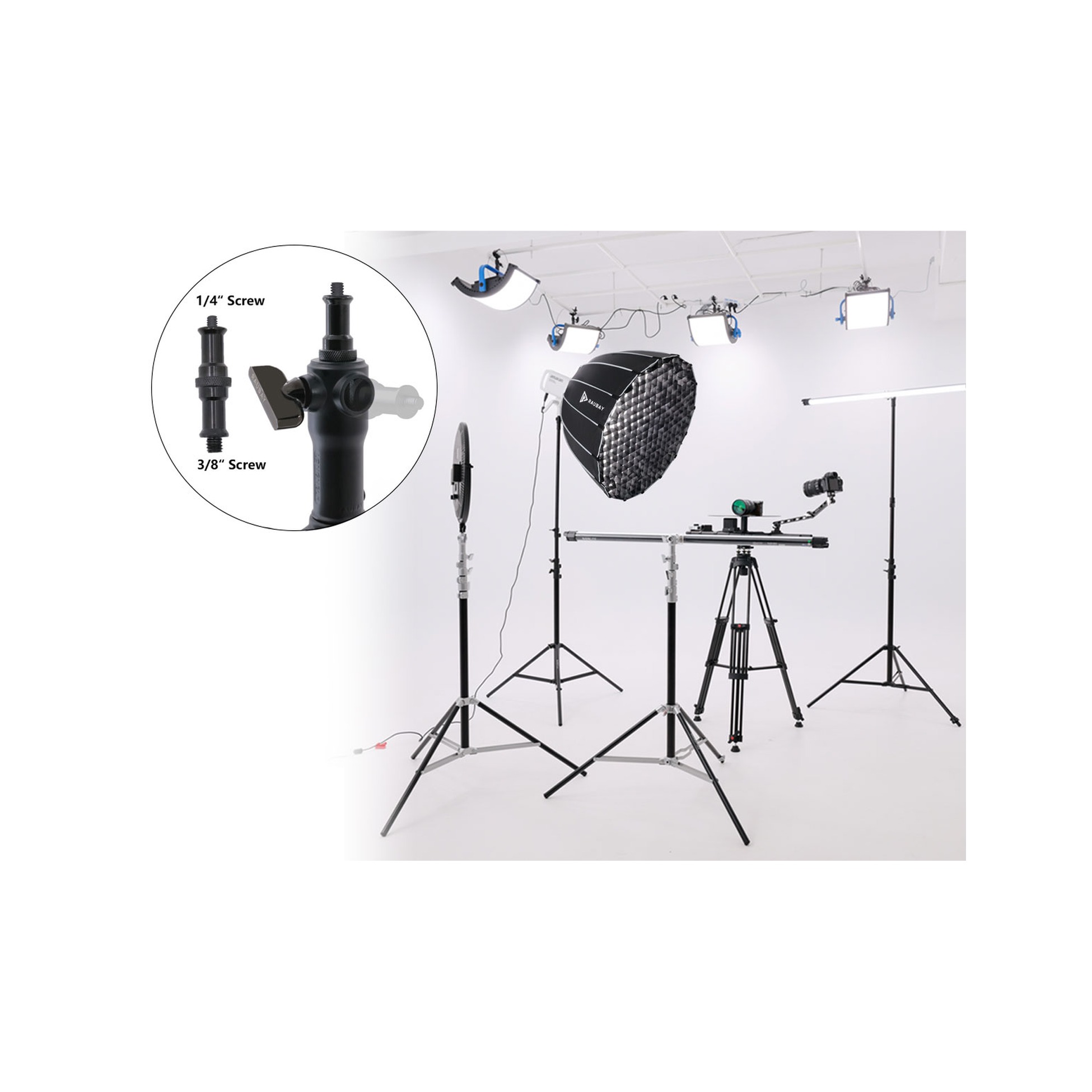 RAUBAY LT30 Black Light Stand - Corner Version