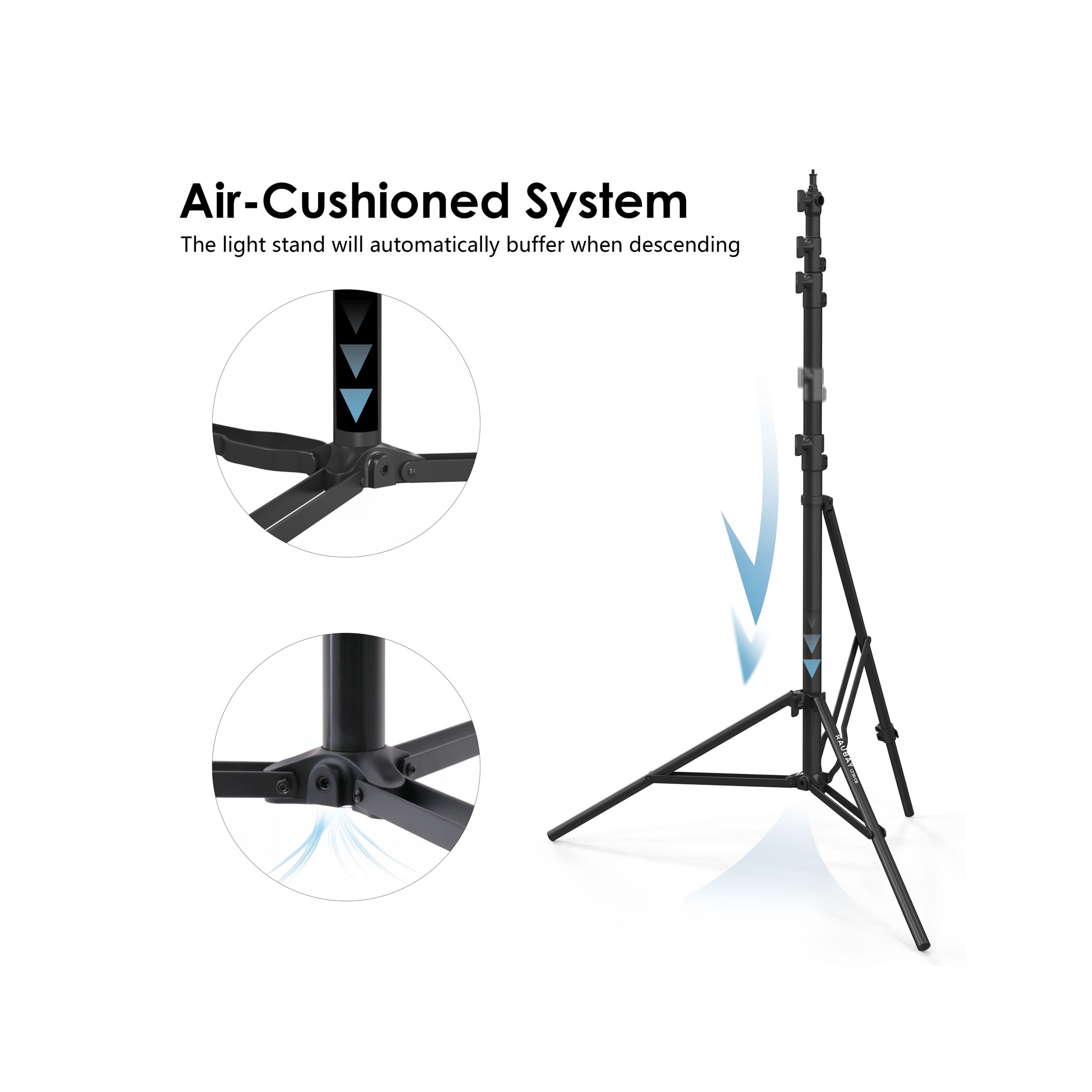 RAUBAY LT30 Black Light Stand - Corner Version