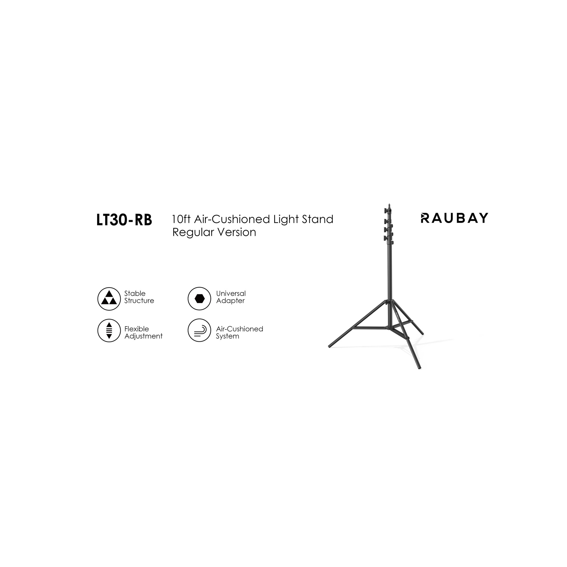 RAUBAY LT30 Black Light Stand - Regular Version