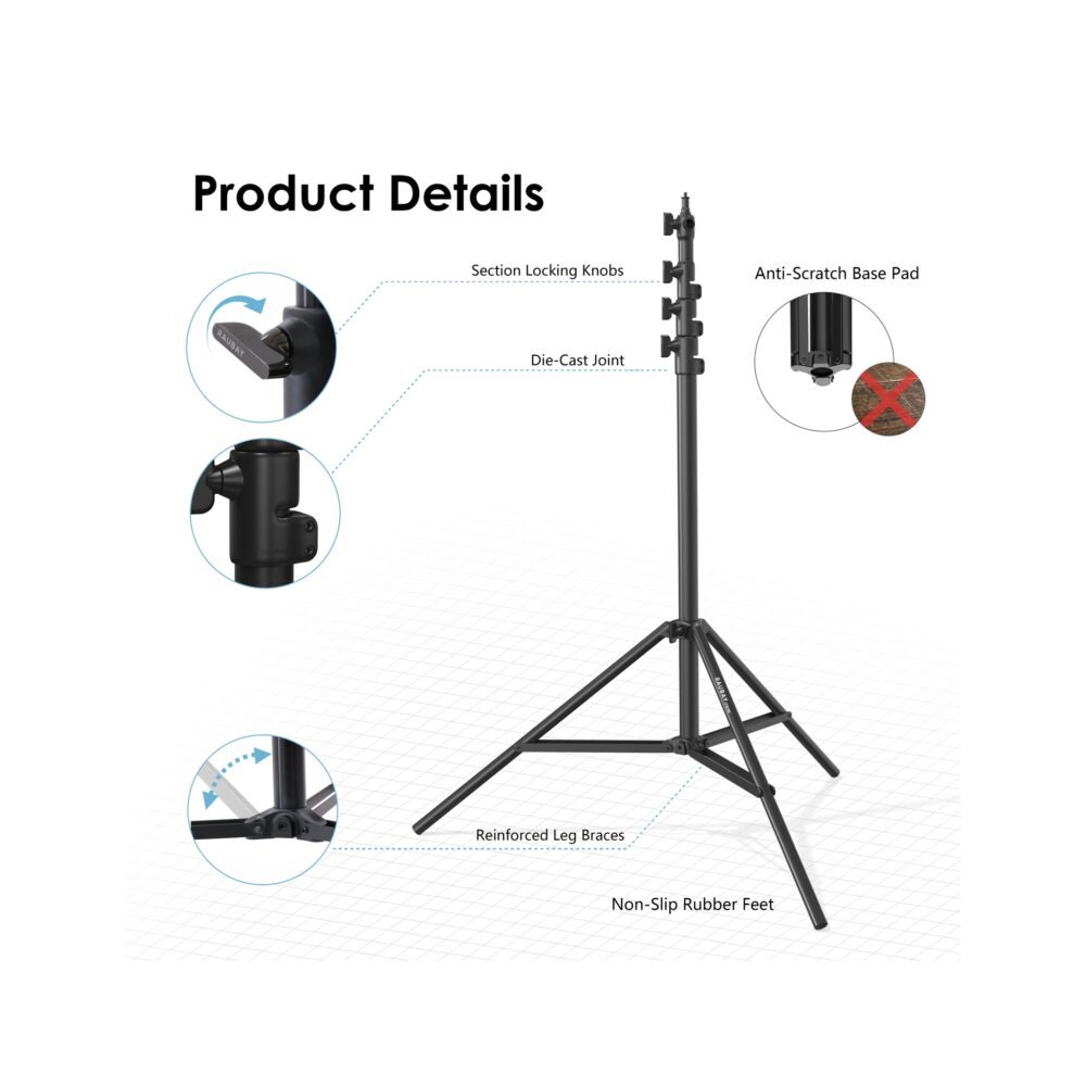 RAUBAY LT30 Black Light Stand - Regular Version