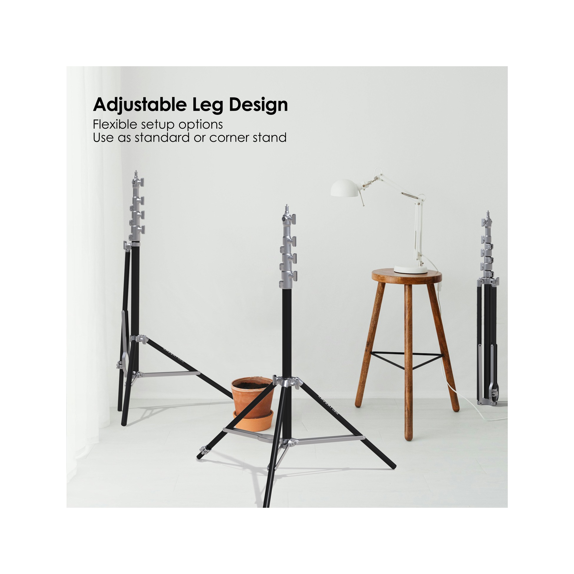 RAUBAY LT30 Silver Light Stand - Corner Version