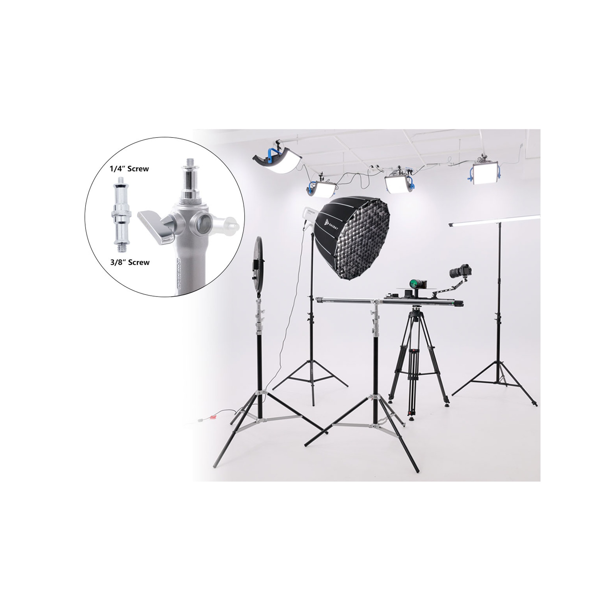 RAUBAY LT30 Silver Light Stand - Corner Version
