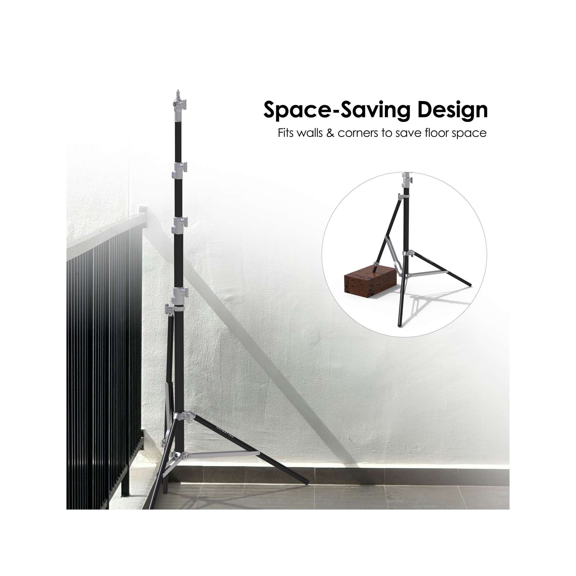 RAUBAY LT30 Silver Light Stand - Corner Version