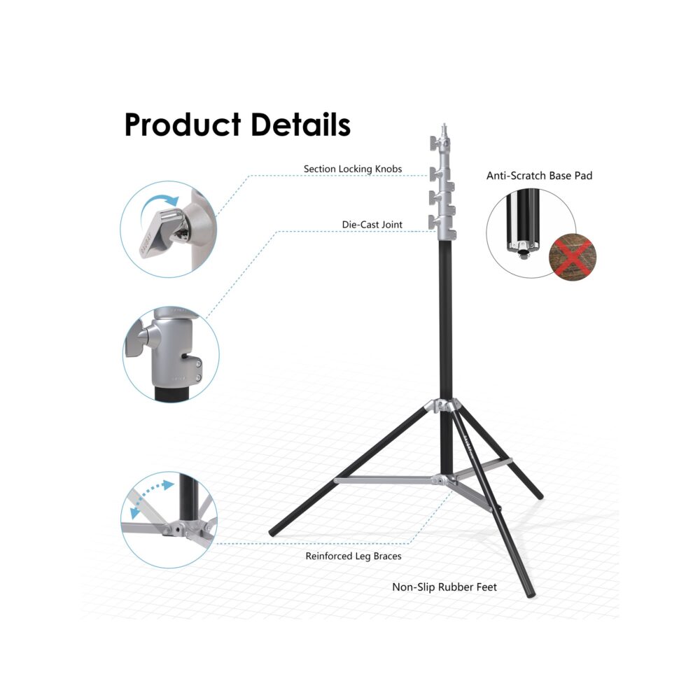 RAUBAY LT30 Silver Light Stand - Regular Version