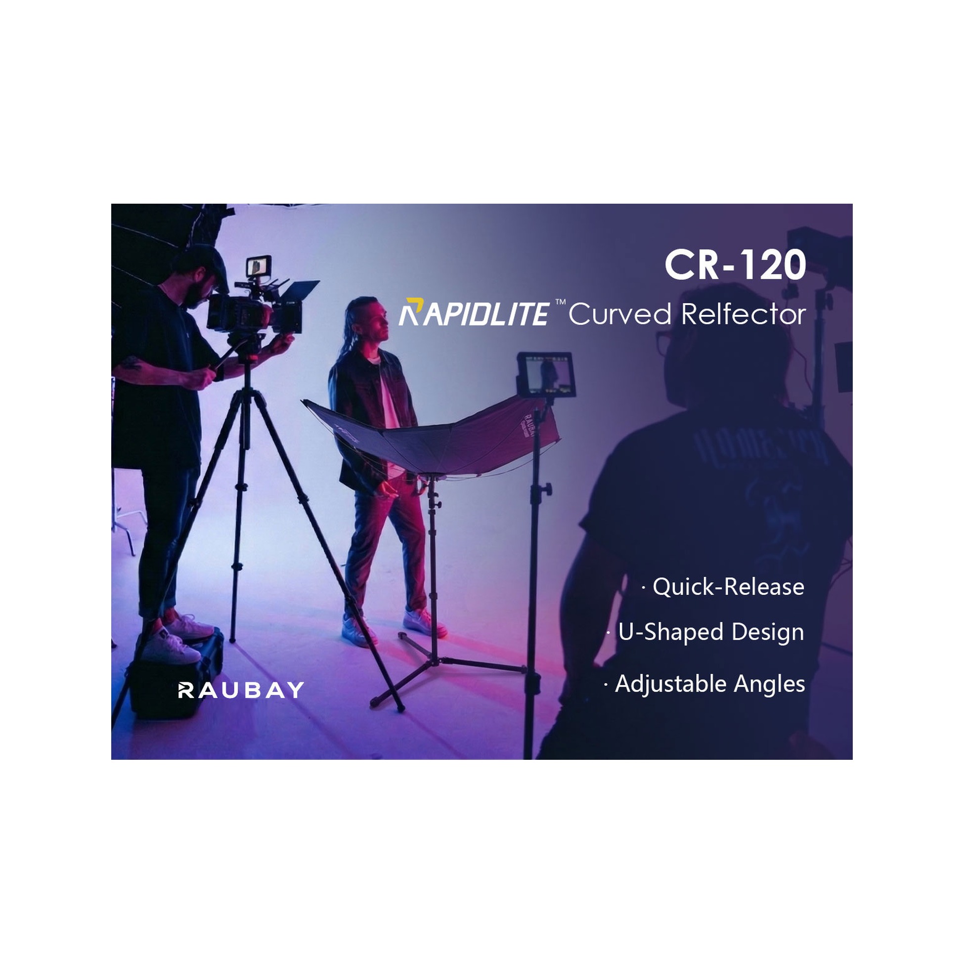 RAUBAY Rapidlite™ Quick-Open Curved Reflector CR-120