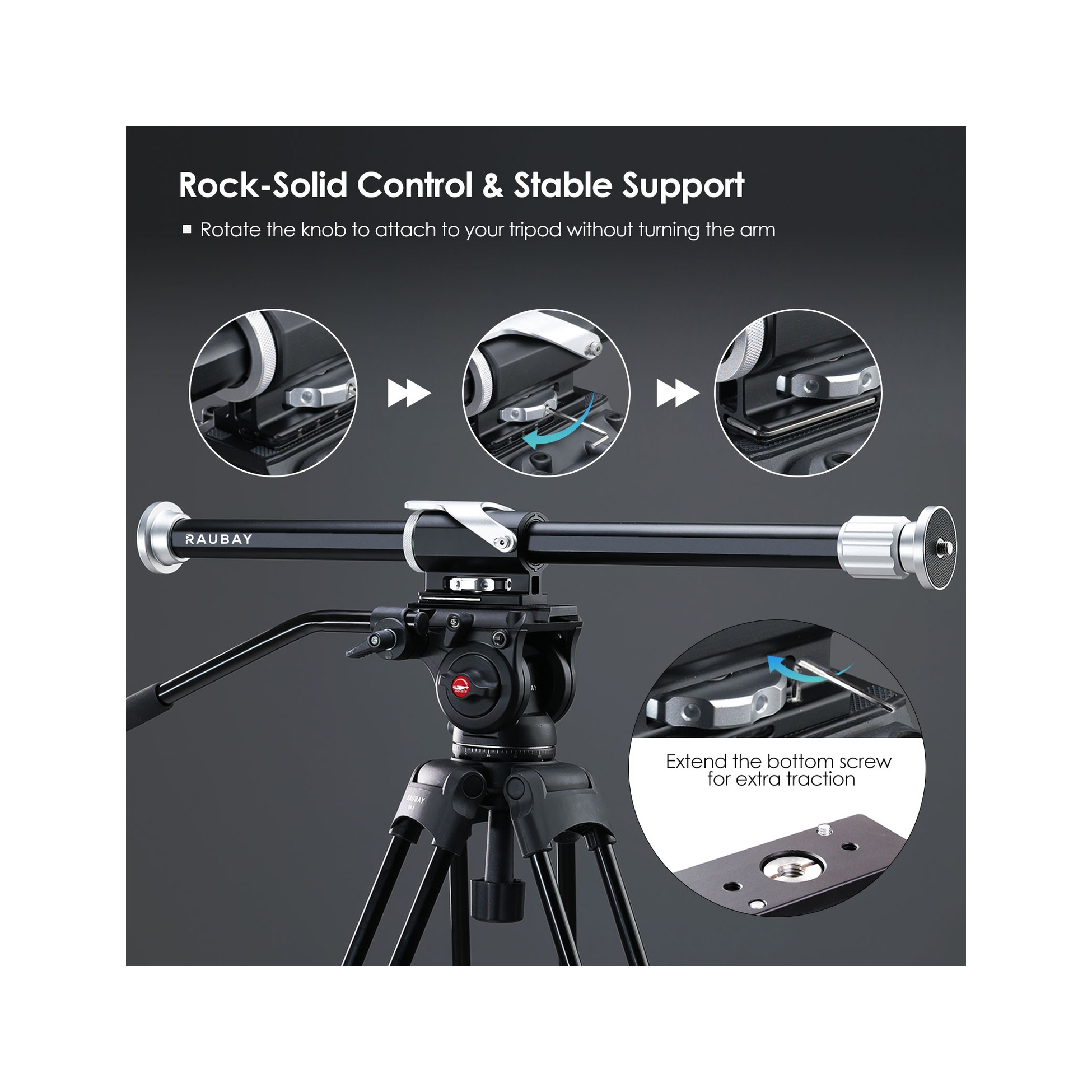 RAUBAY Tripod Extension Arm TE01
