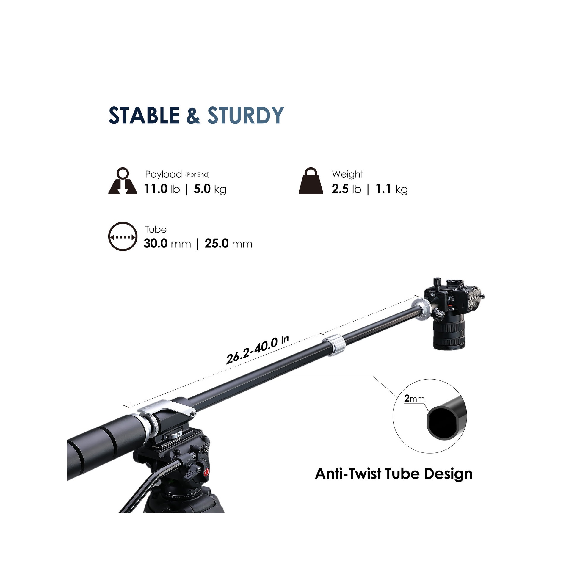 RAUBAY Tripod Extension Arm TE01