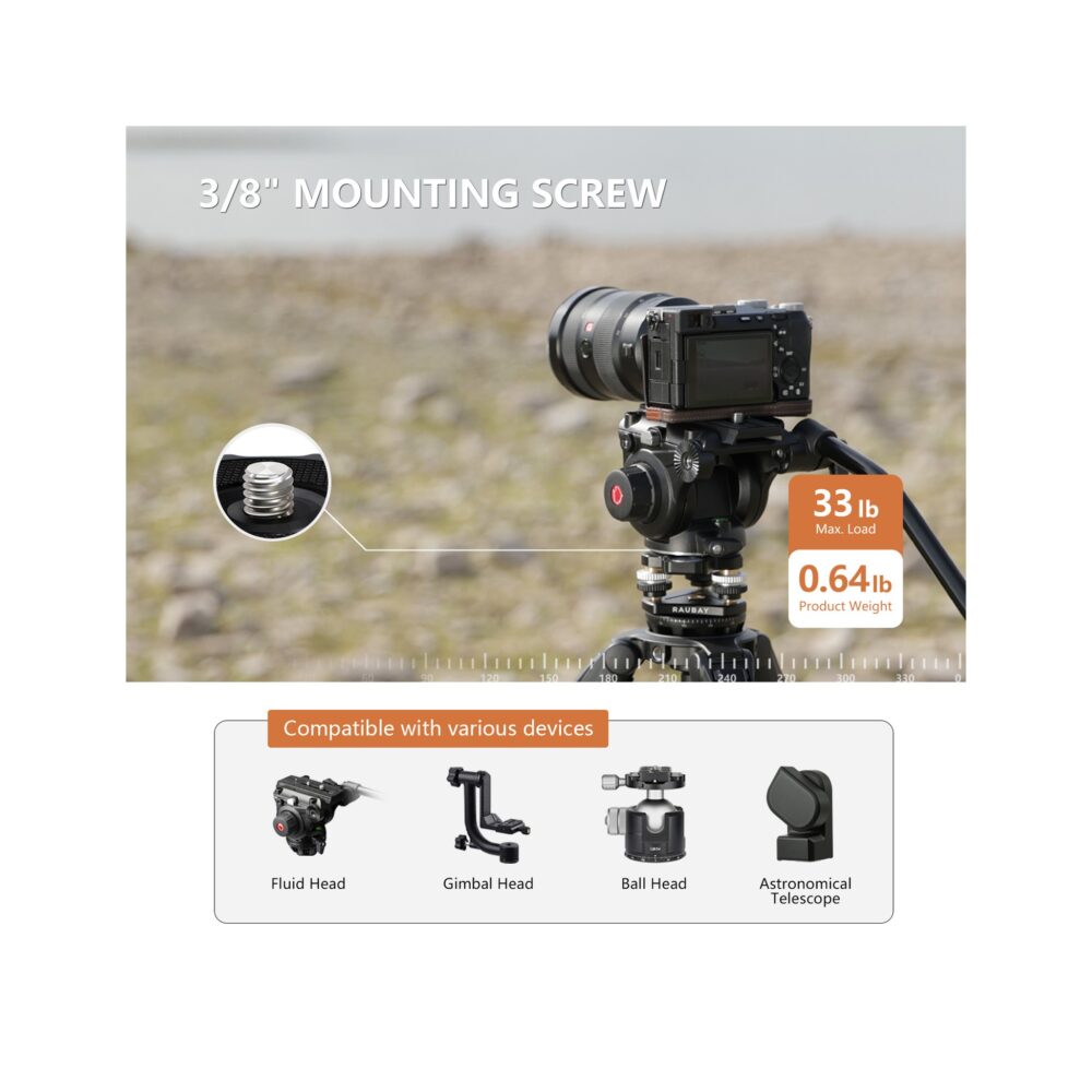 RAUBAY Tripod Leveling Base LB-01