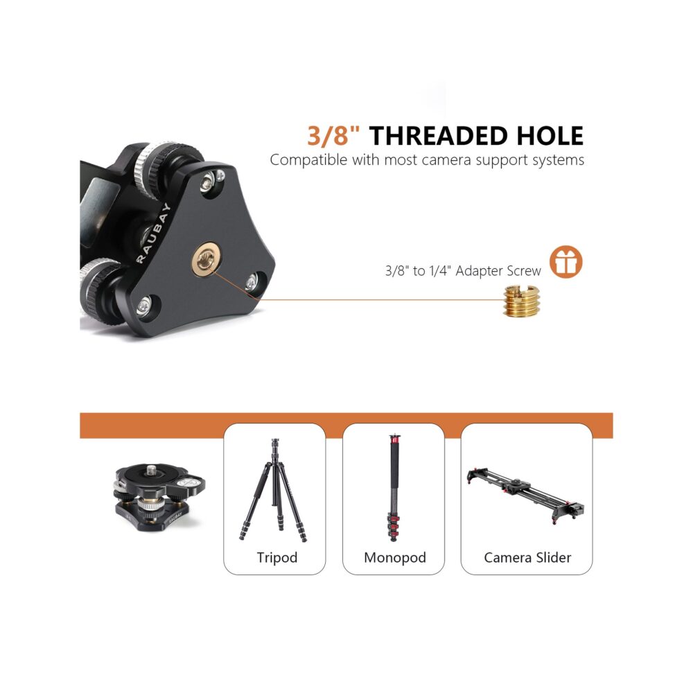 RAUBAY Tripod Leveling Base LB-01