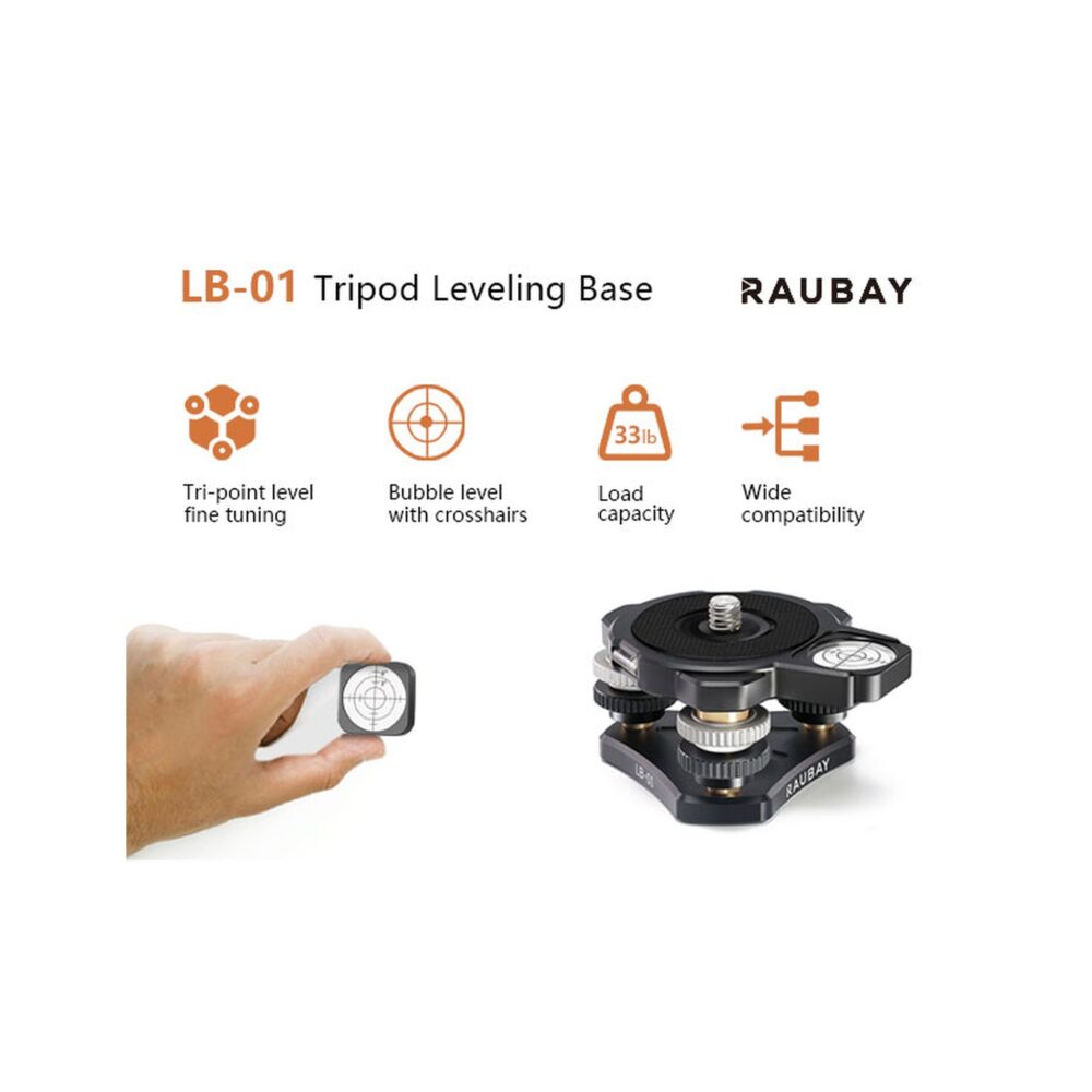 RAUBAY Tripod Leveling Base LB-01