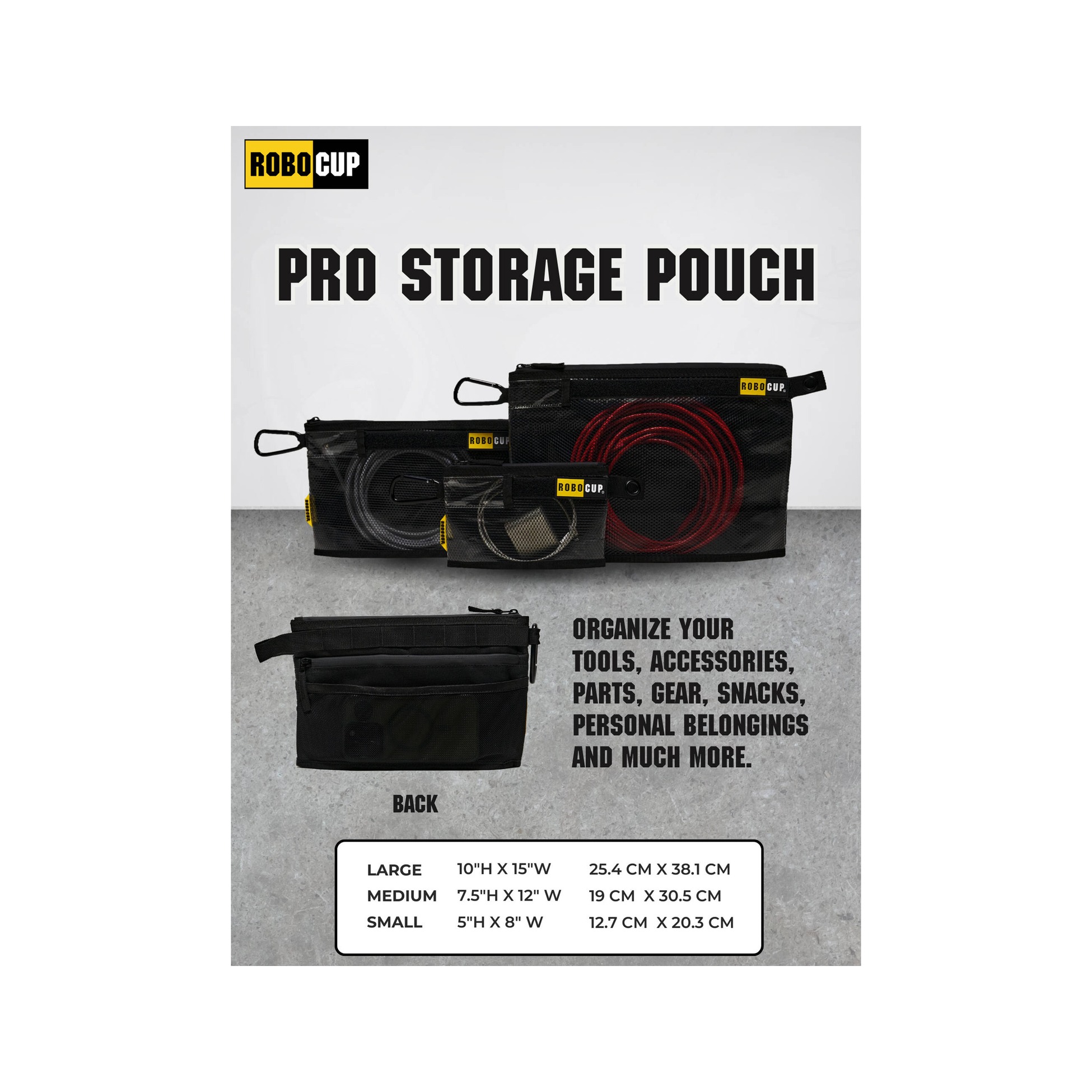 RoboCup Pro-Pouch Kit (Pro Storage Pouches, Set of 3)
