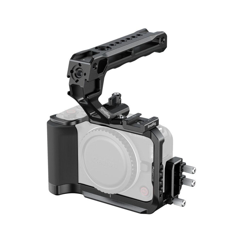 SmallRig 5766B Camera Cage Kit with Top Handle and Cold Shoe for Canon EOS R50 V (Black)