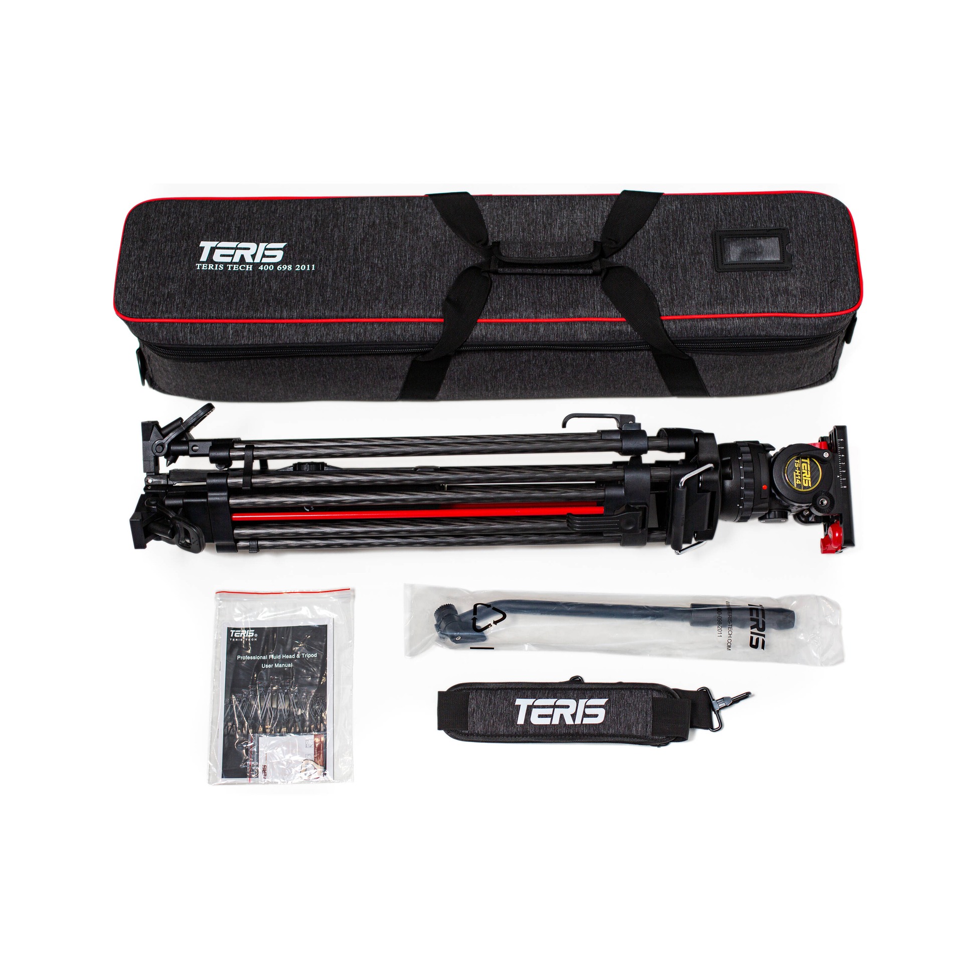 Teris TS-H14CF-Q Fluid Head & Carbon Fiber Tripod System