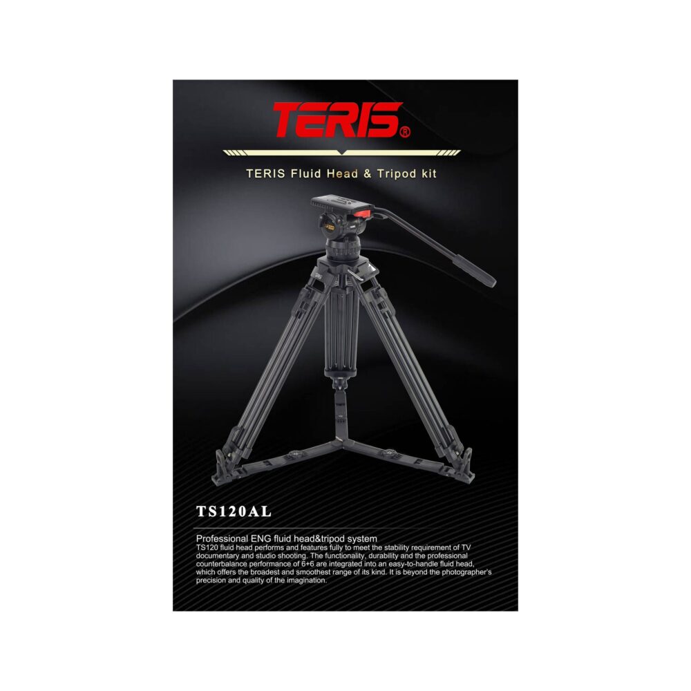 Teris TS120AL Fluid Head & Tripod Kit (Aluminum)