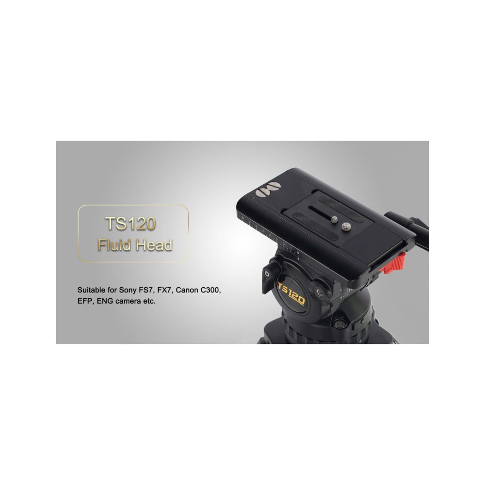 Teris TS120AL Fluid Head & Tripod Kit (Aluminum)
