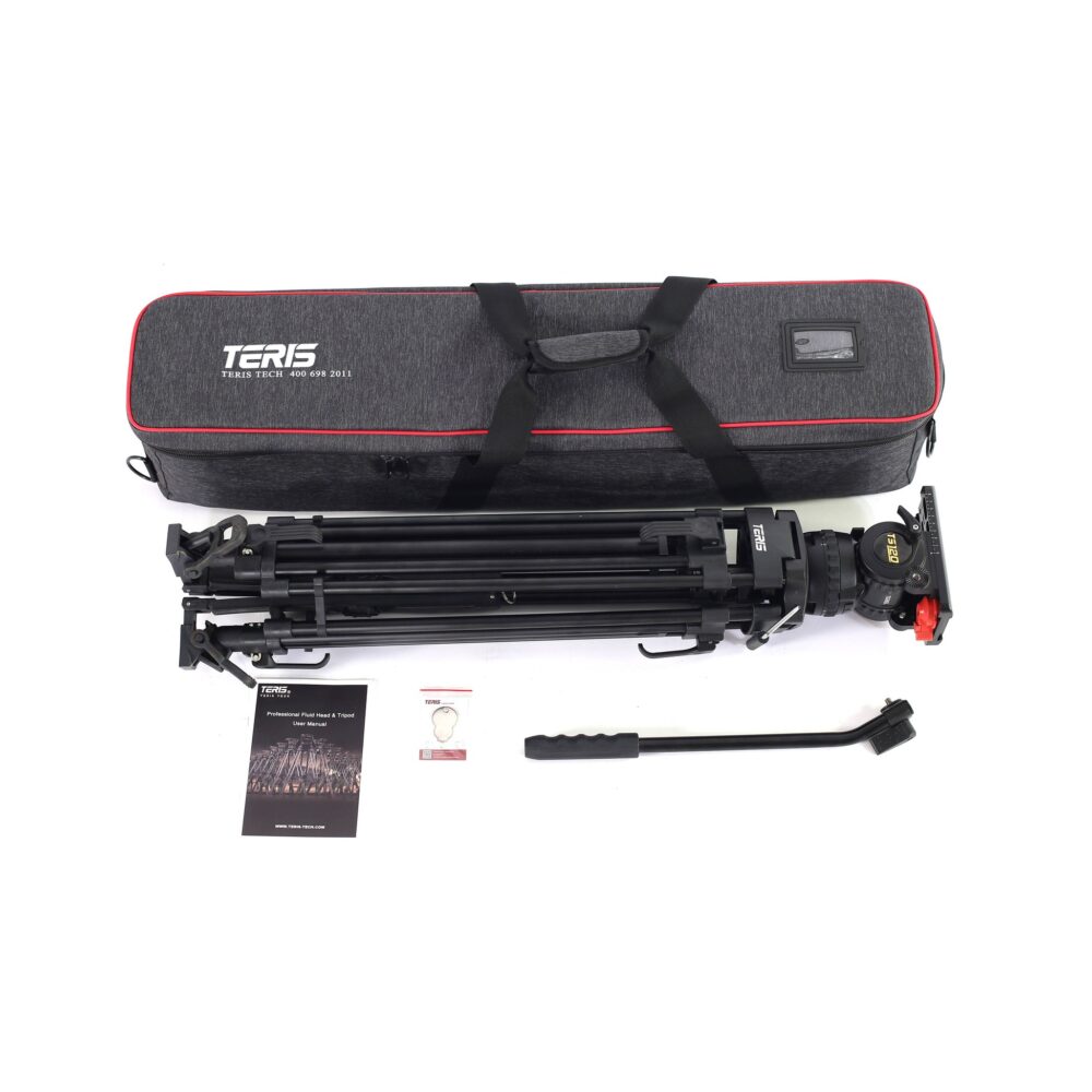 Teris TS120CF Fluid Head & Tripod Kit (Carbon Fiber)
