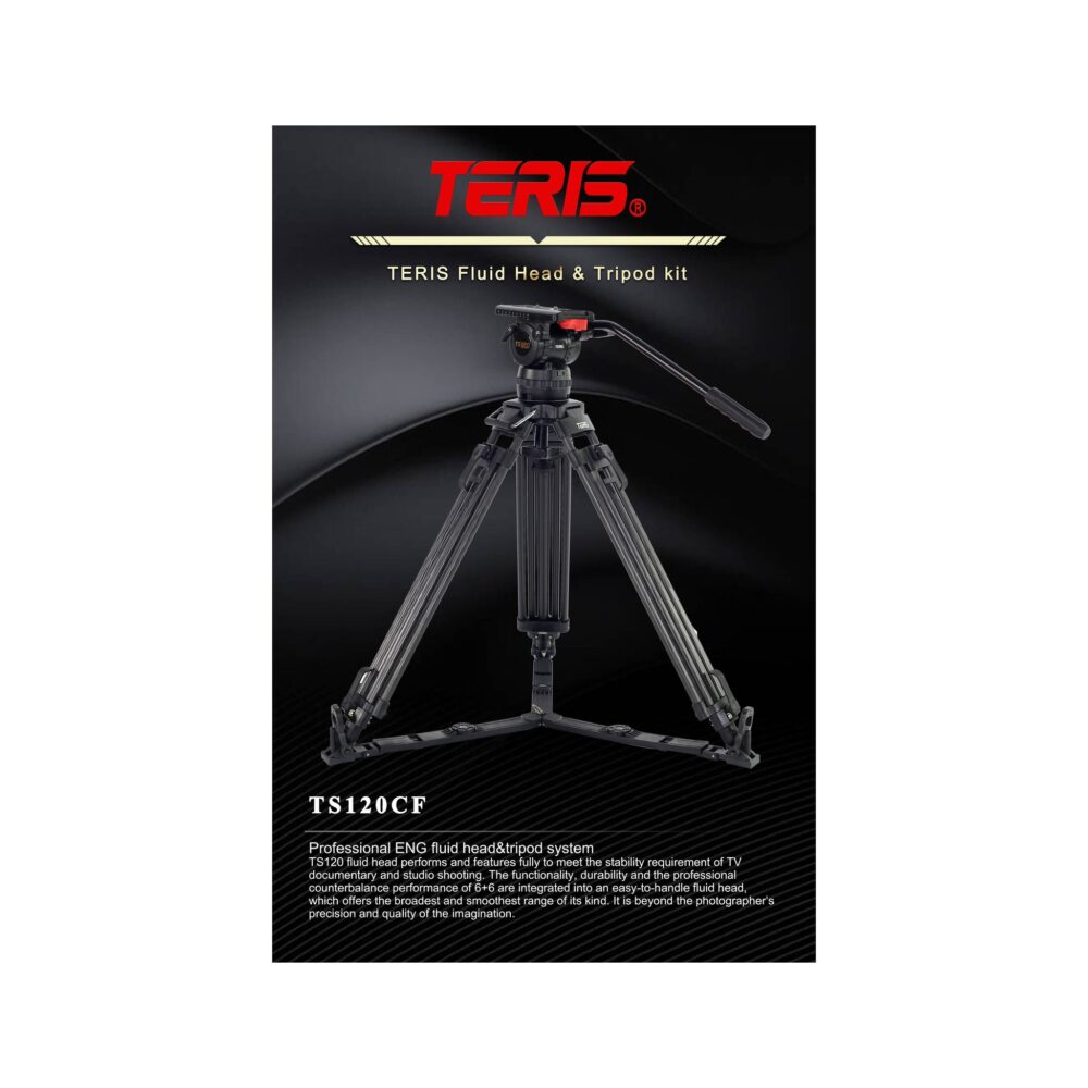 Teris TS120CF Fluid Head & Tripod Kit (Carbon Fiber)