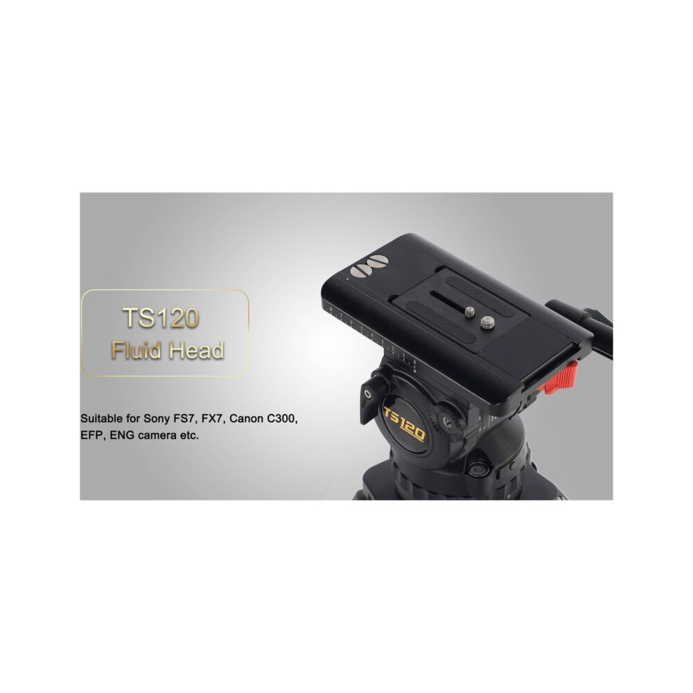 Teris TS120CF Fluid Head & Tripod Kit (Carbon Fiber)