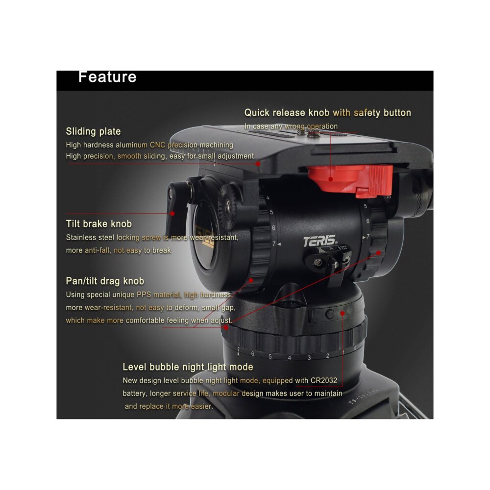 Teris TS150CF Fluid Head & Tripod Kit (Carbon Fiber)