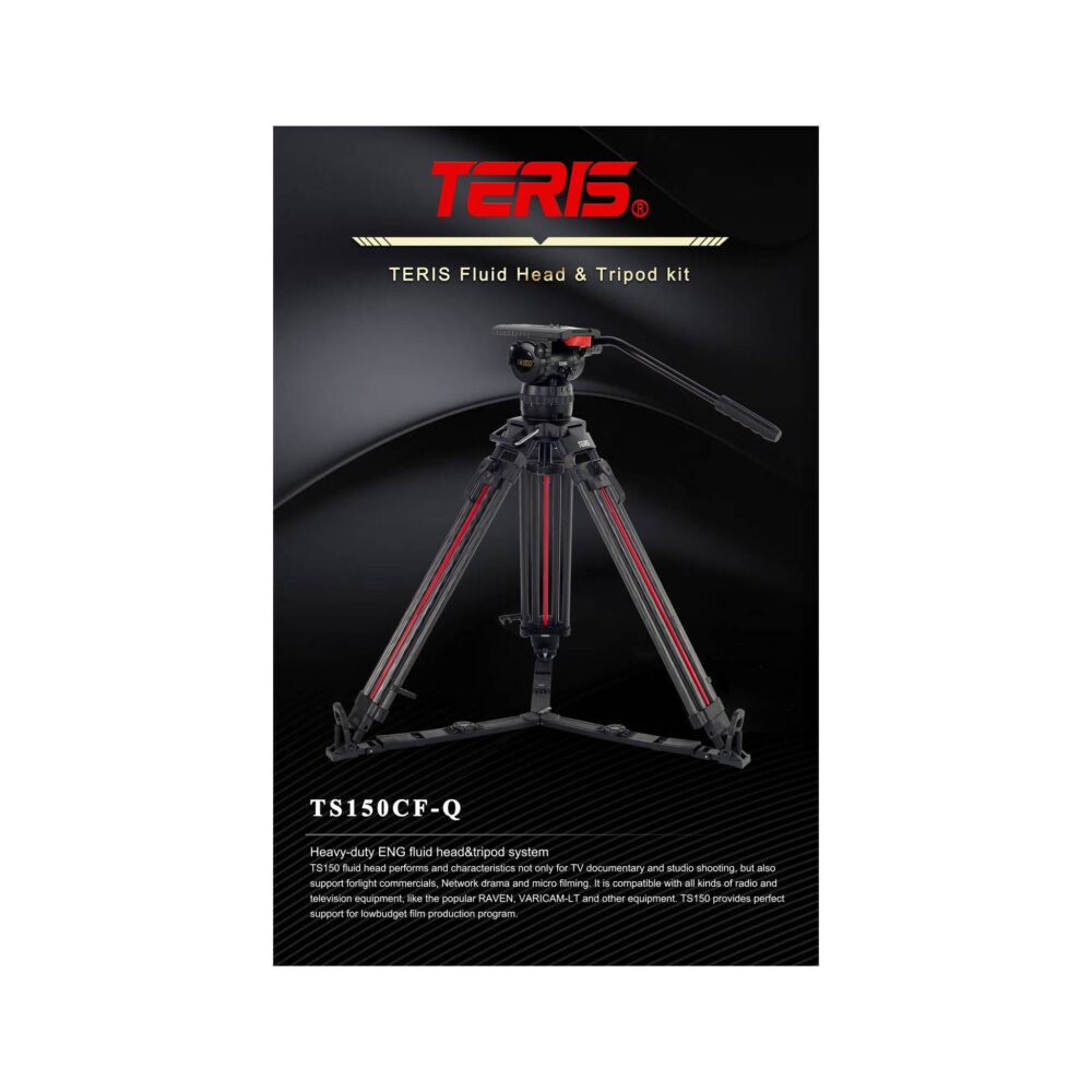 Teris TS150CF-Q Fluid Head & Tripod Kit (Carbon Fiber)