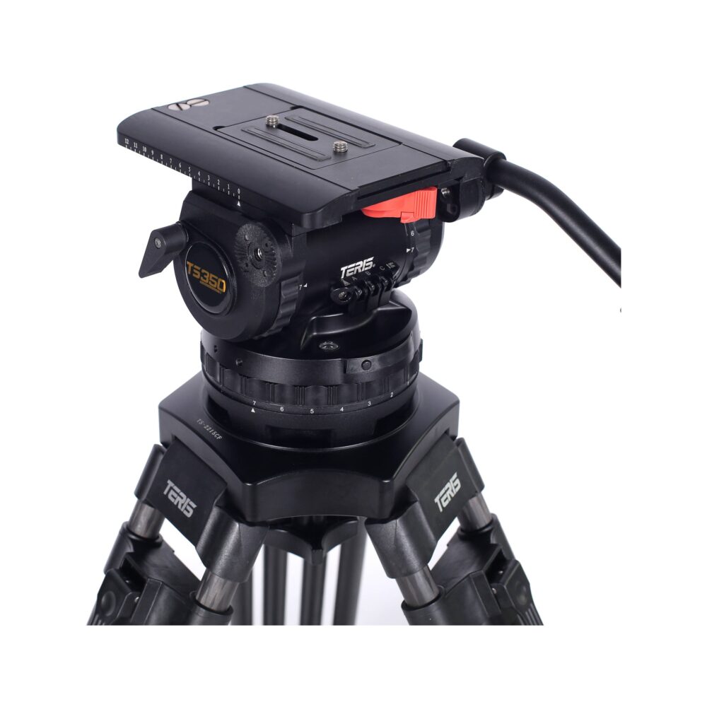 Teris TS350CF Carbon Fiber Fluid Head & Tripod Kit