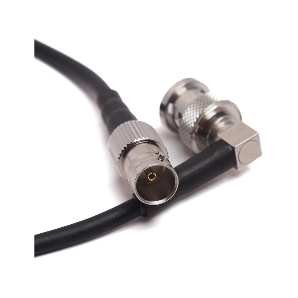 XLCS Designs 12G-SDI Right-Angle Male to Straight Female BNC Cable - 50 cm