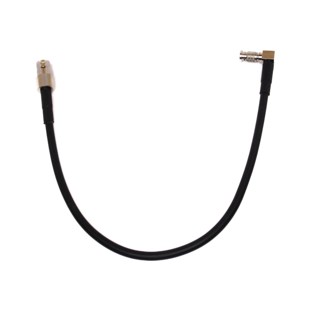 XLCS Designs 12G-SDI Right-Angle Micro-BNC Male to Female Cable, 30 cm (11.8")