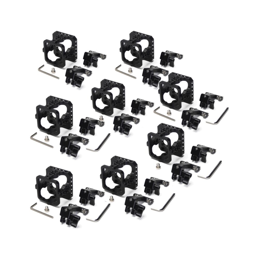 XLCS Designs Basic Cage Kit for Marshall CV500 Series Cameras (8-Pack) – Cage, SDI & Hirose Locks