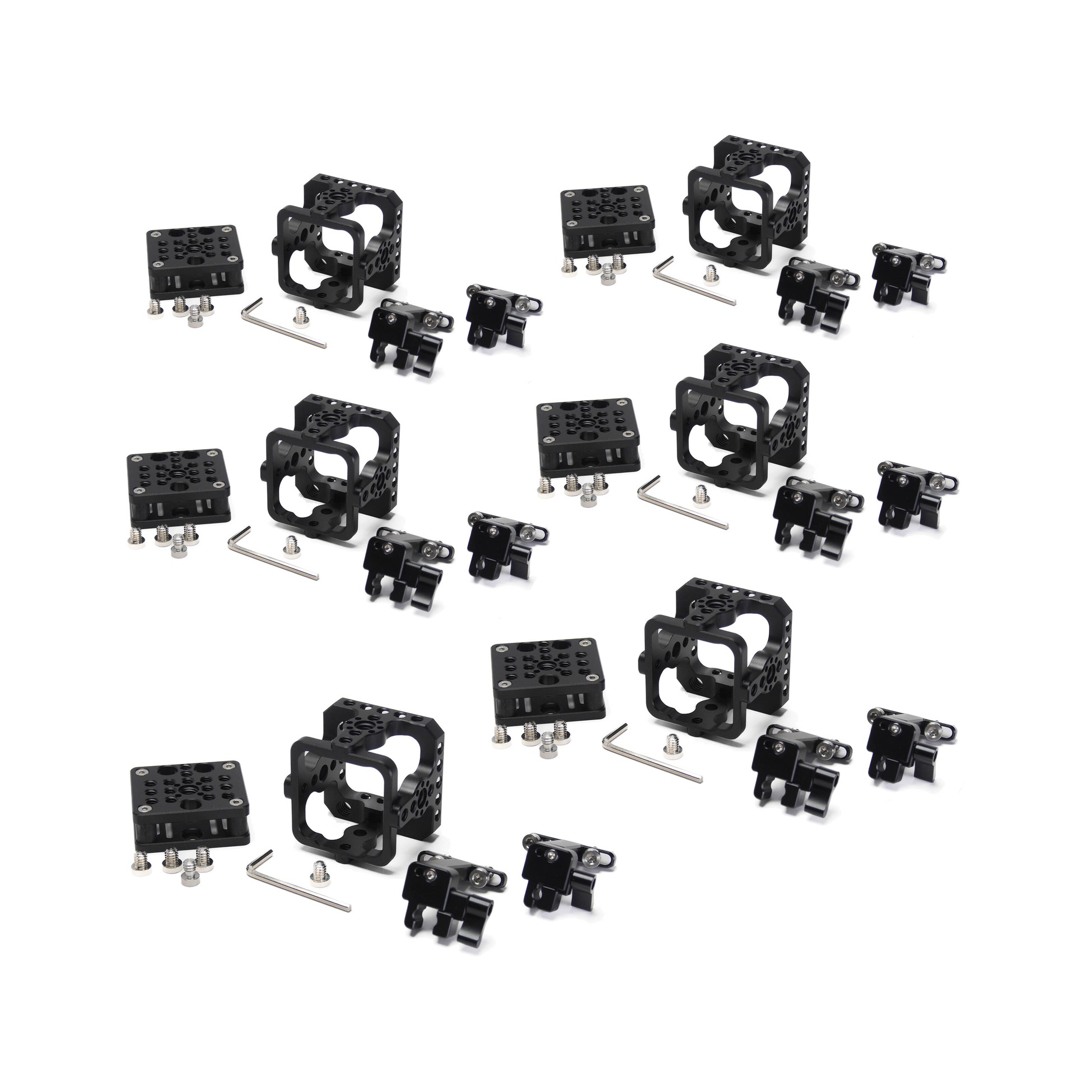 XLCS Designs Basic Kit for Marshall CV500 Series Cameras (6-Pack) – Cages, SDI & Hirose Locks, and Shock-Absorbing Mounts