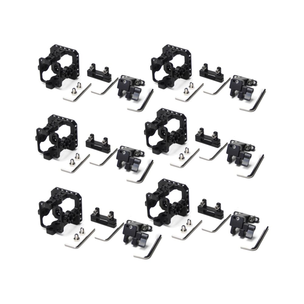 XLCS Designs Cage with HDMI and Hirose Locks for AIDA 100A Series Camera (6-Pack)