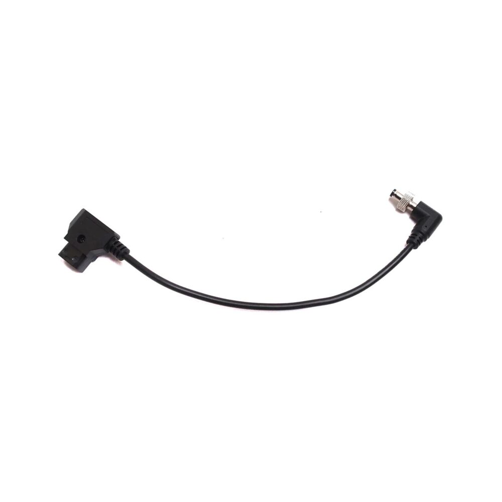 XLCS Designs Locking 12 VDC Power D-Tap to 90° 7.5mm Locking 5.5/2.5mm Cable, 17cm Long