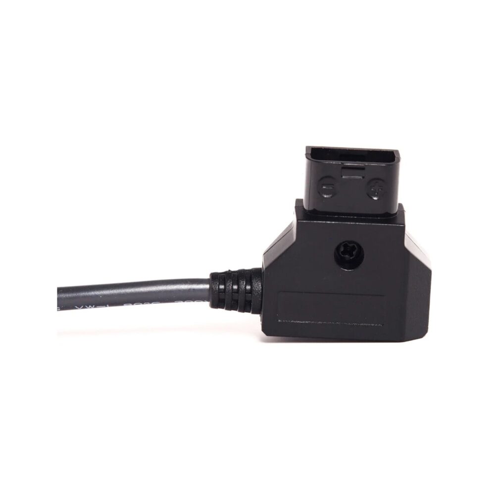 XLCS Designs Locking 12 VDC Power D-Tap to 90° 7.5mm Locking 5.5/2.5mm Cable, 17cm Long