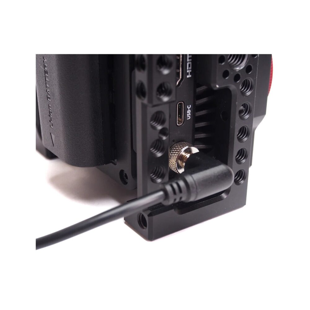 XLCS Designs Locking 12 VDC Power D-Tap to 90° 7.5mm Locking 5.5/2.5mm Cable, 17cm Long