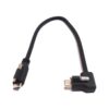 XLCS Designs Locking USB-C 90° to Straight EVF Cable for Blackmagic Design PYXIS 6K, 30 cm, Black