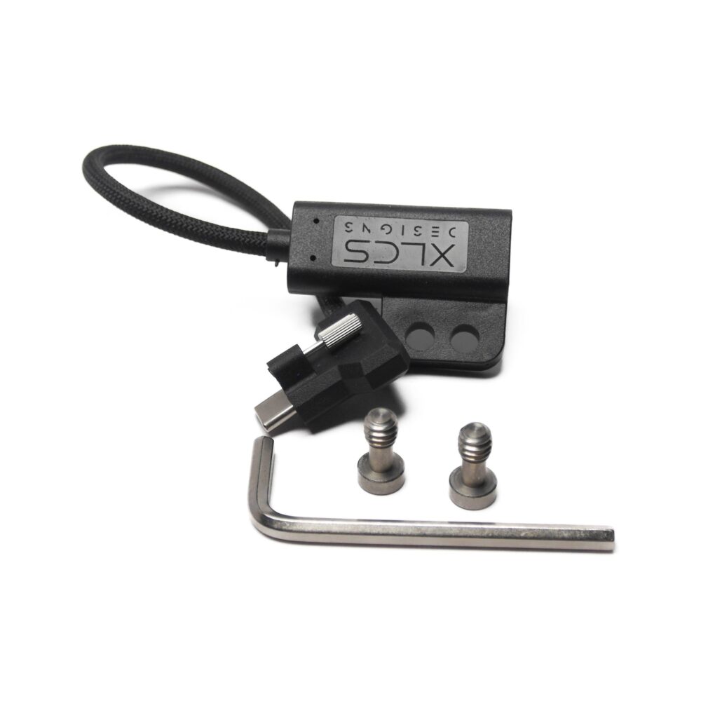 XLCS Designs Locking USB-C Right-Angle to Locking HDMI EVF Cable for Blackmagic Design PYXIS 6K Only