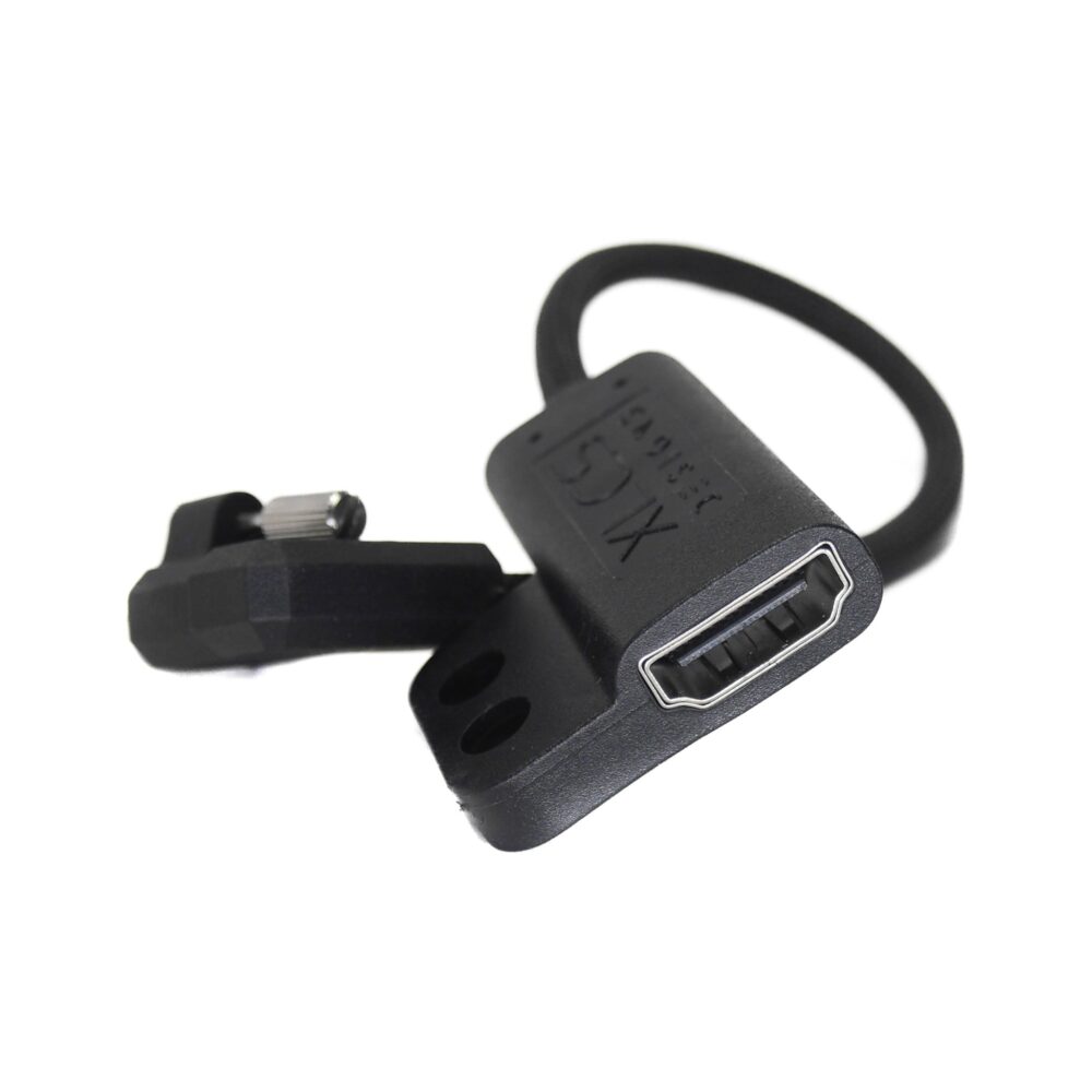 XLCS Designs Locking USB-C Right-Angle to Locking HDMI EVF Cable for Blackmagic Design PYXIS 6K Only