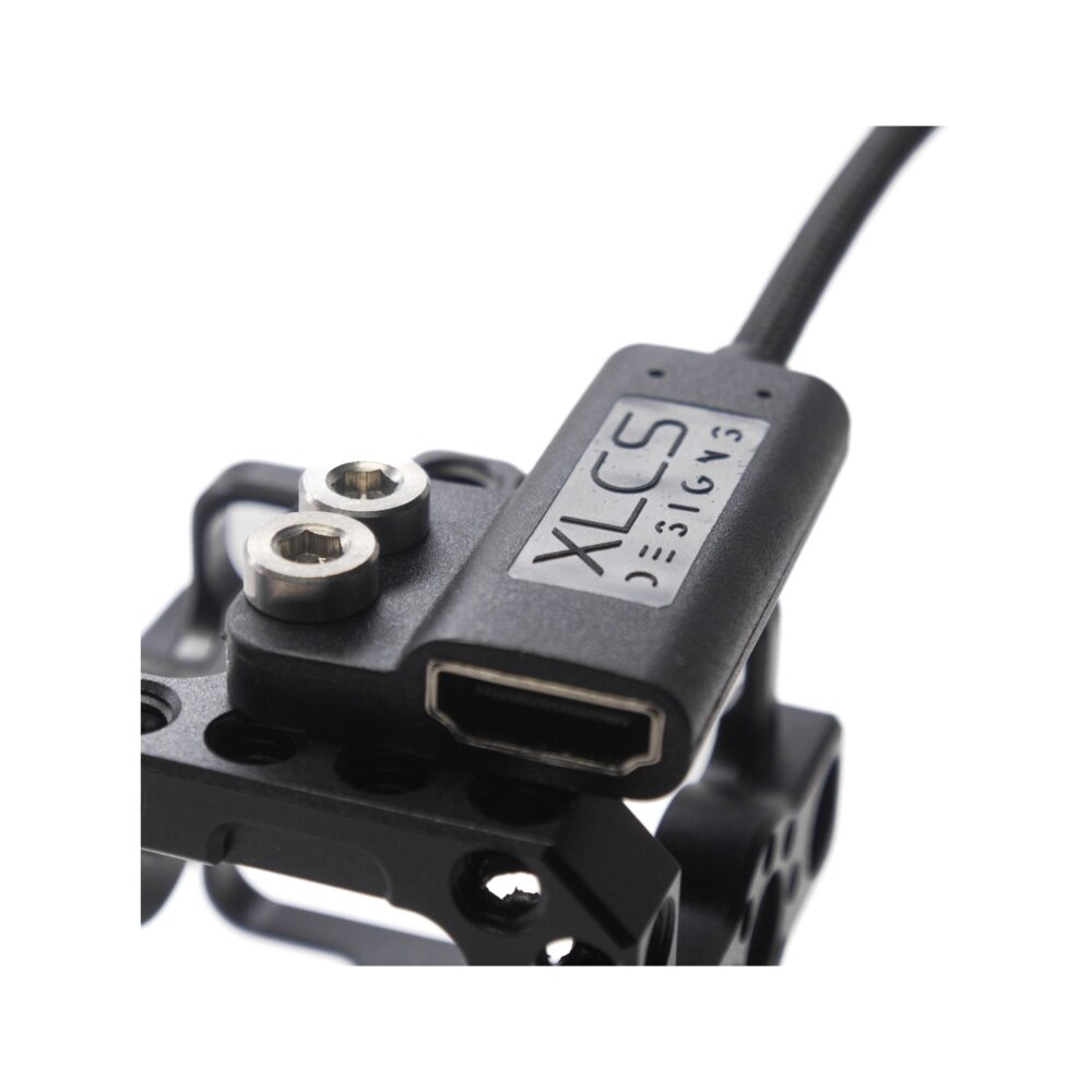 XLCS Designs Locking USB-C Right-Angle to Locking HDMI EVF Cable for Blackmagic Design PYXIS 6K Only