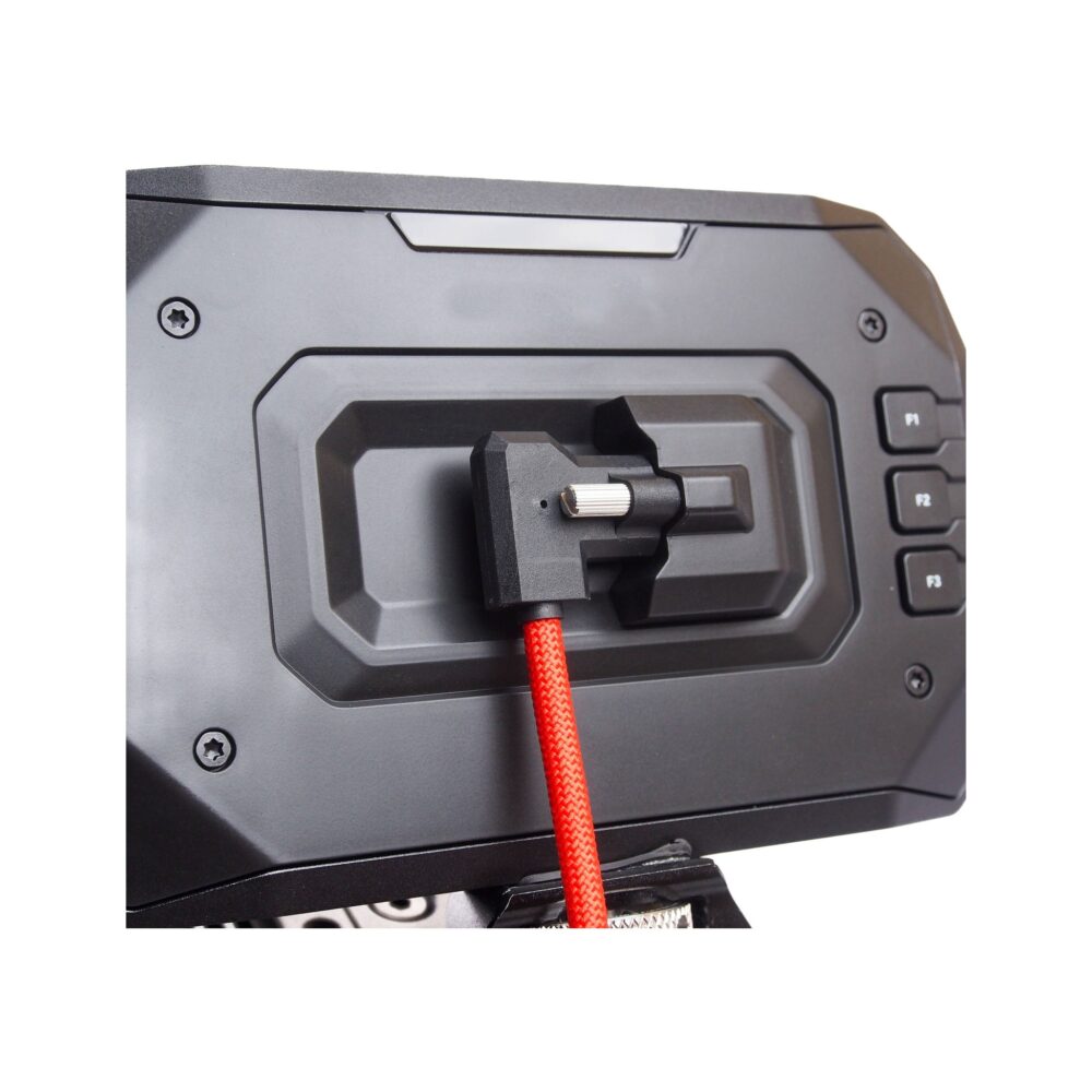 XLCS Designs Locking USB-C Right-Angle to Right-Angle EVF Cable for Blackmagic Design PYXIS 6K, 80 cm, Red